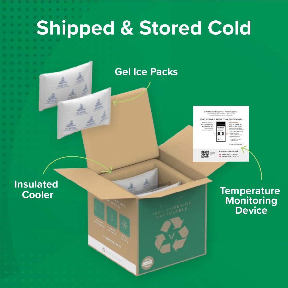 Insulated cooler for cold shipping of Visbiome