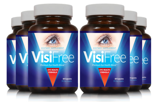 VisiFree 6-pack box of eye supplement capsules