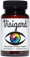 Visigard bottle overview showing vegan, non-GMO eye health support.
