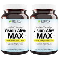 Vision Alive Max bottle showcasing 8 natural ingredients with Lutemax 2020