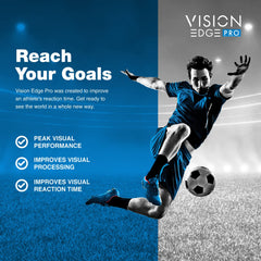 Vision Edge Pro Omega-3 softgels closeup showing nutrient absorption focus.
