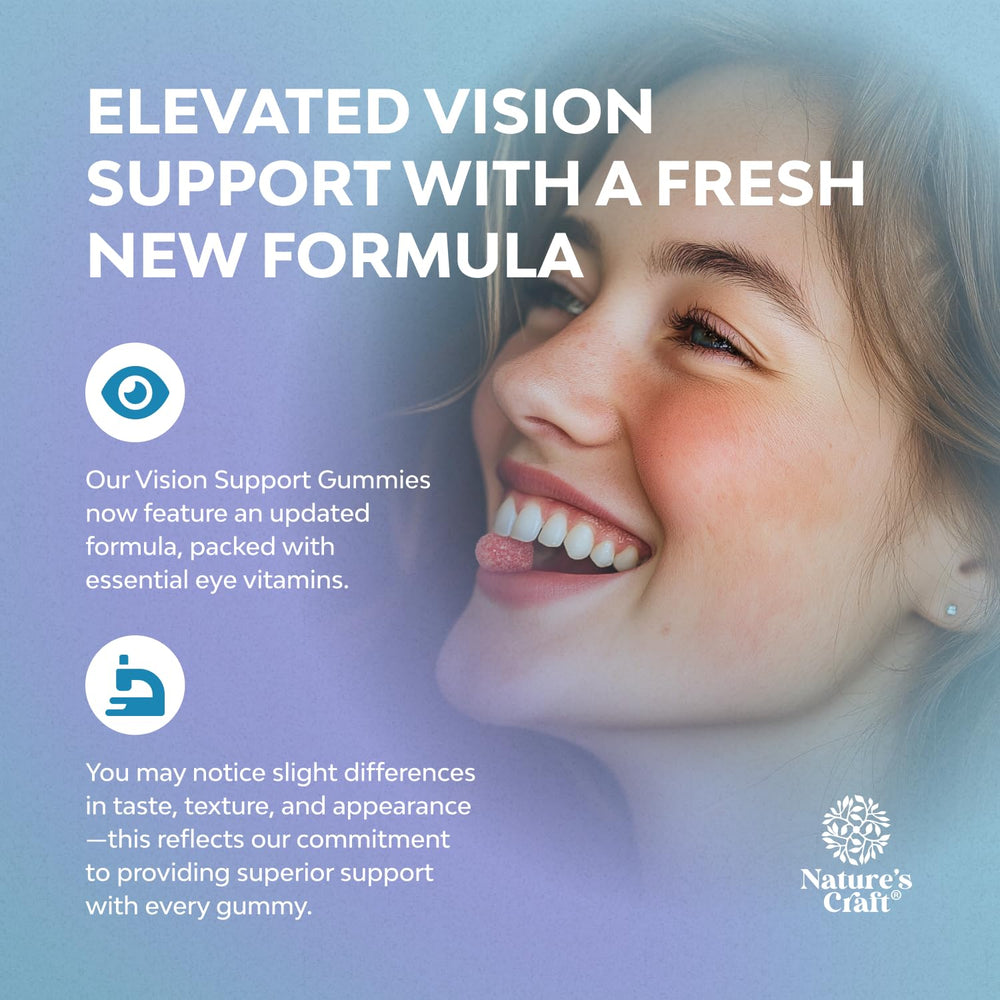 Vision support gummies with blue light protection concept