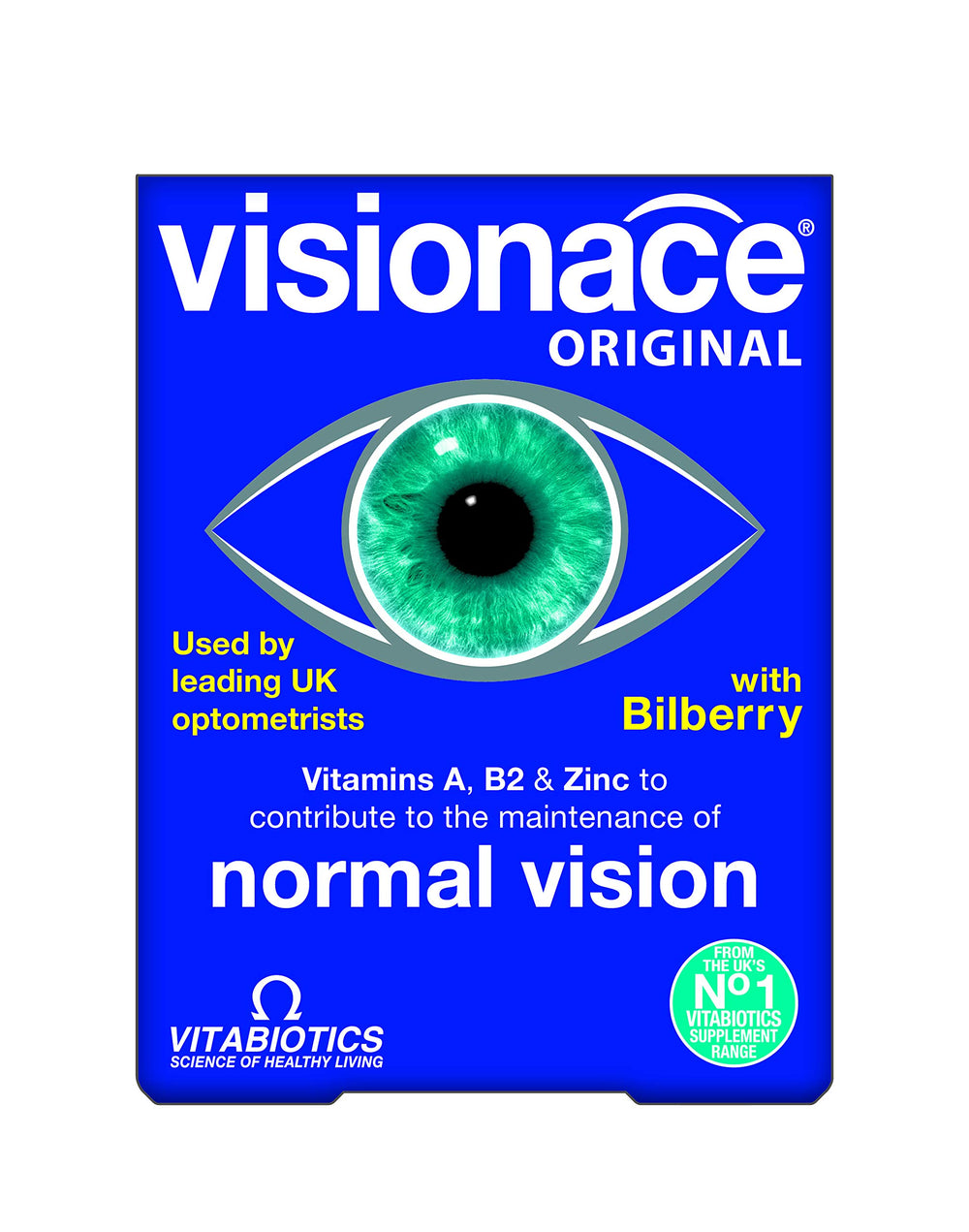 Visionace Original ingredients list including bilberry and lutein