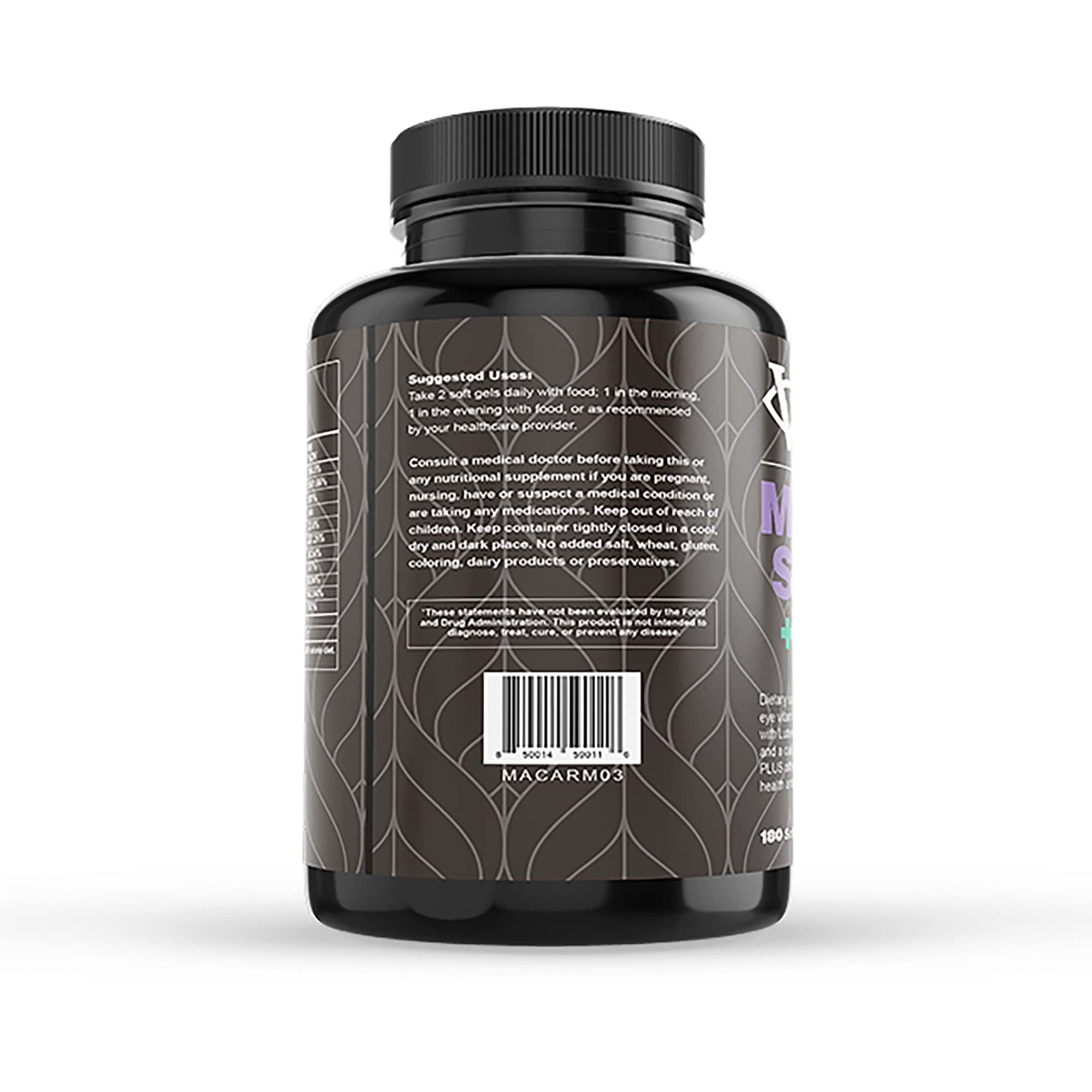 Zinc 25 mg and copper in Lunovus eye vitamin formula