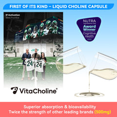 Side view of VitaCholine liquid capsule