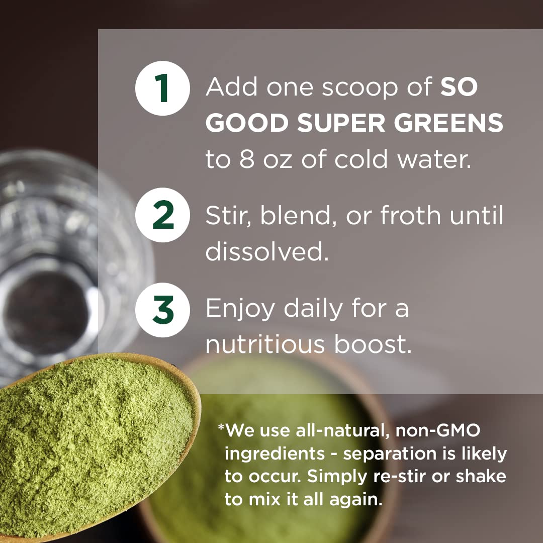 Digestive health and antioxidant benefits illustration for So Good Super Greens