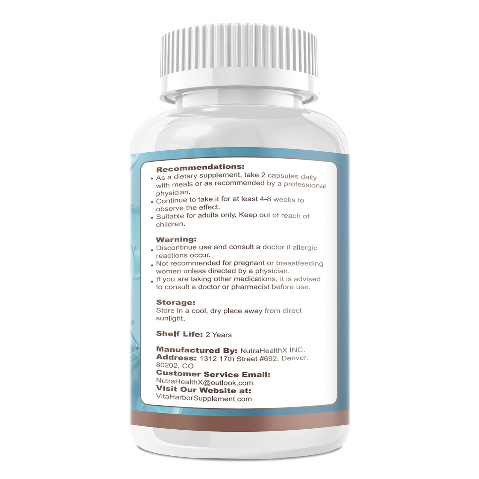 Serving suggestion: two capsules daily with water
