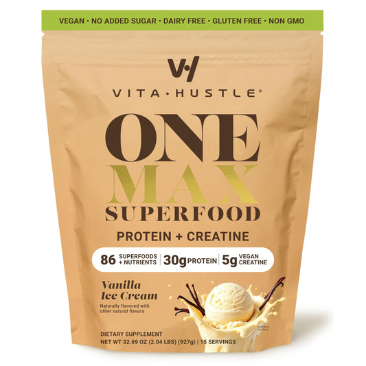 VitaHustle ONE Max Protein Vanilla Ice Cream shake - serving 1