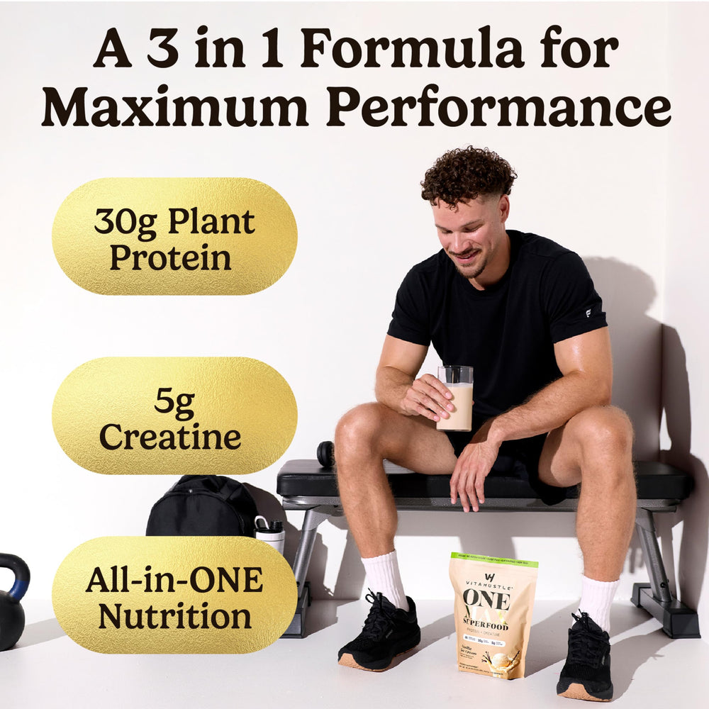 VitaHustle ONE Max Protein Vanilla Ice Cream shake - serving 4