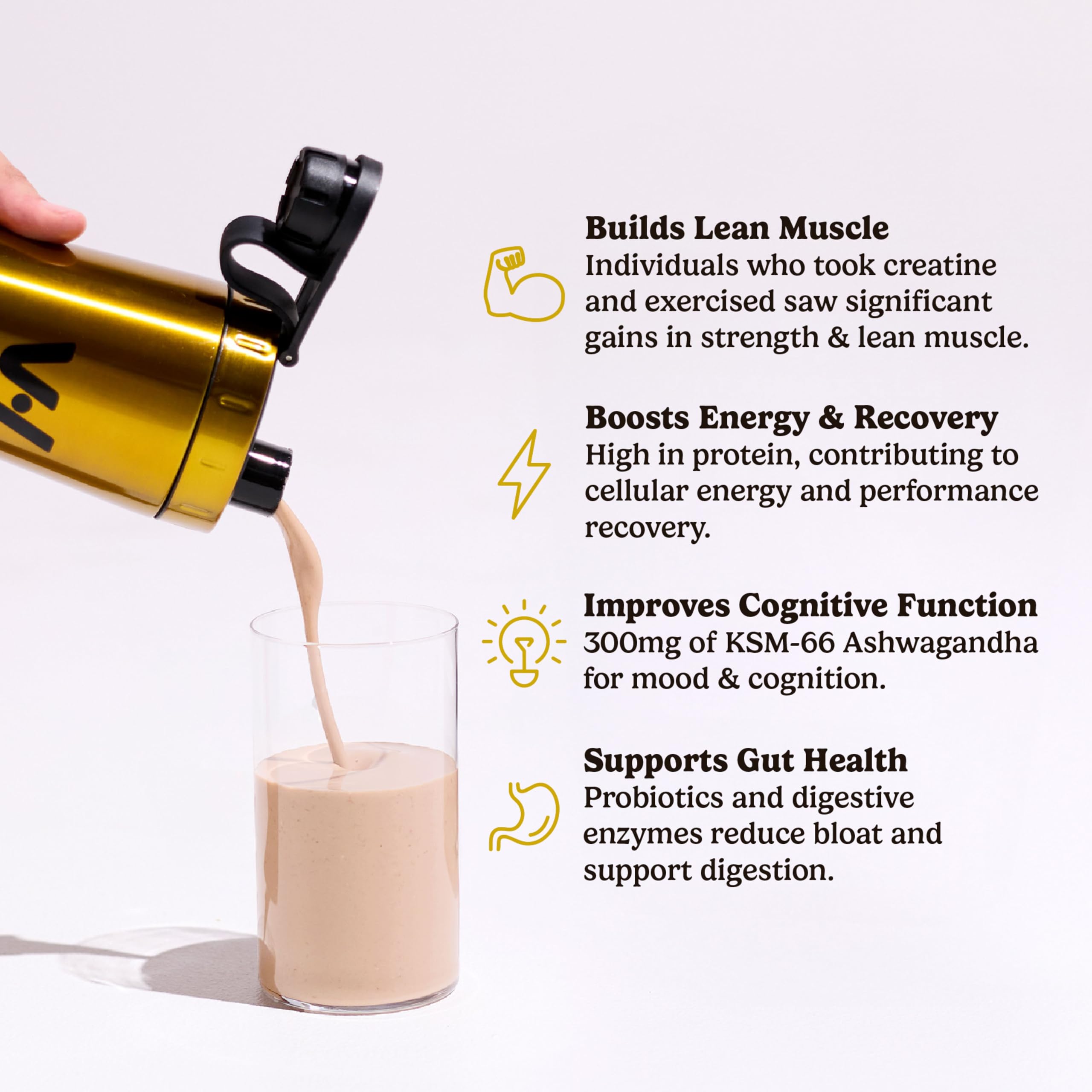 VitaHustle ONE Max Protein Vanilla Ice Cream shake - serving 5