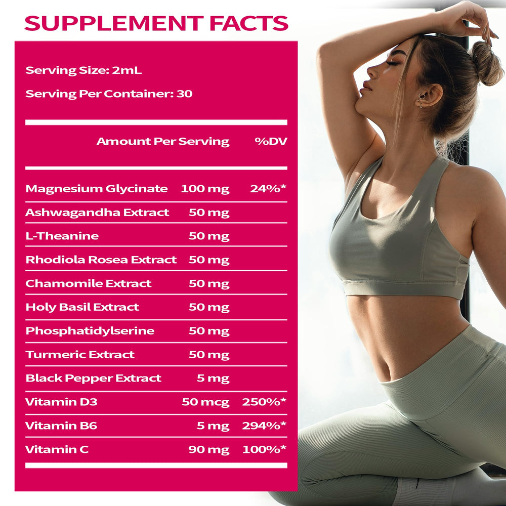 Close-up of dropper dispensing VitaLumina cortisol drops