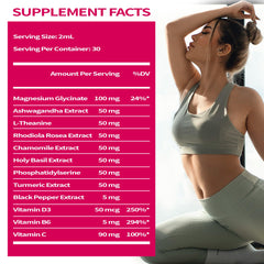 Close-up of dropper dispensing VitaLumina cortisol drops