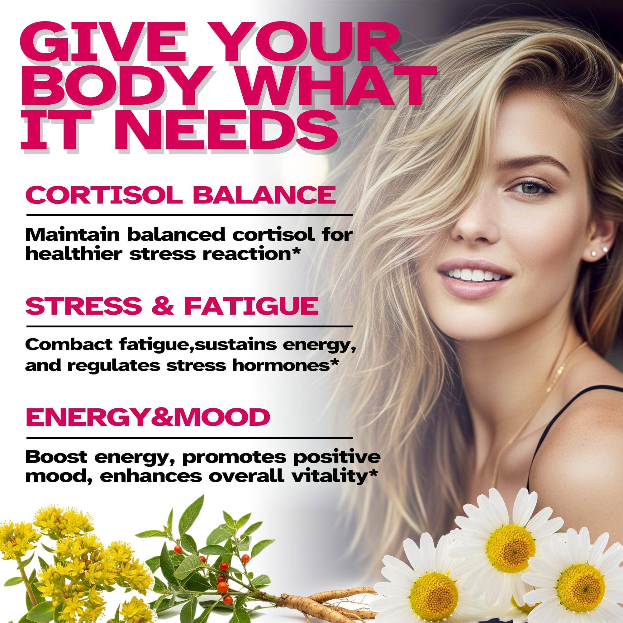 Relaxation and mood support imagery for VitaLumina cortisol drops
