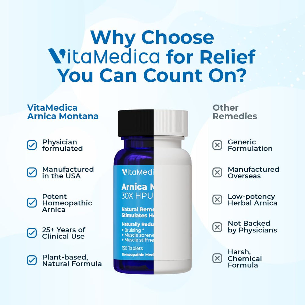 Box packaging of VitaMedica Arnica Montana 30X tablets