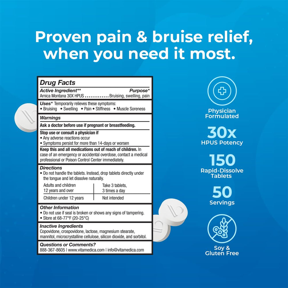 Usage for surgery recovery with Arnica Montana 30X tablets