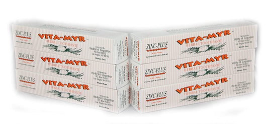 Vita-Myr Zinc+ Toothpaste 4 oz tube - pack of 6