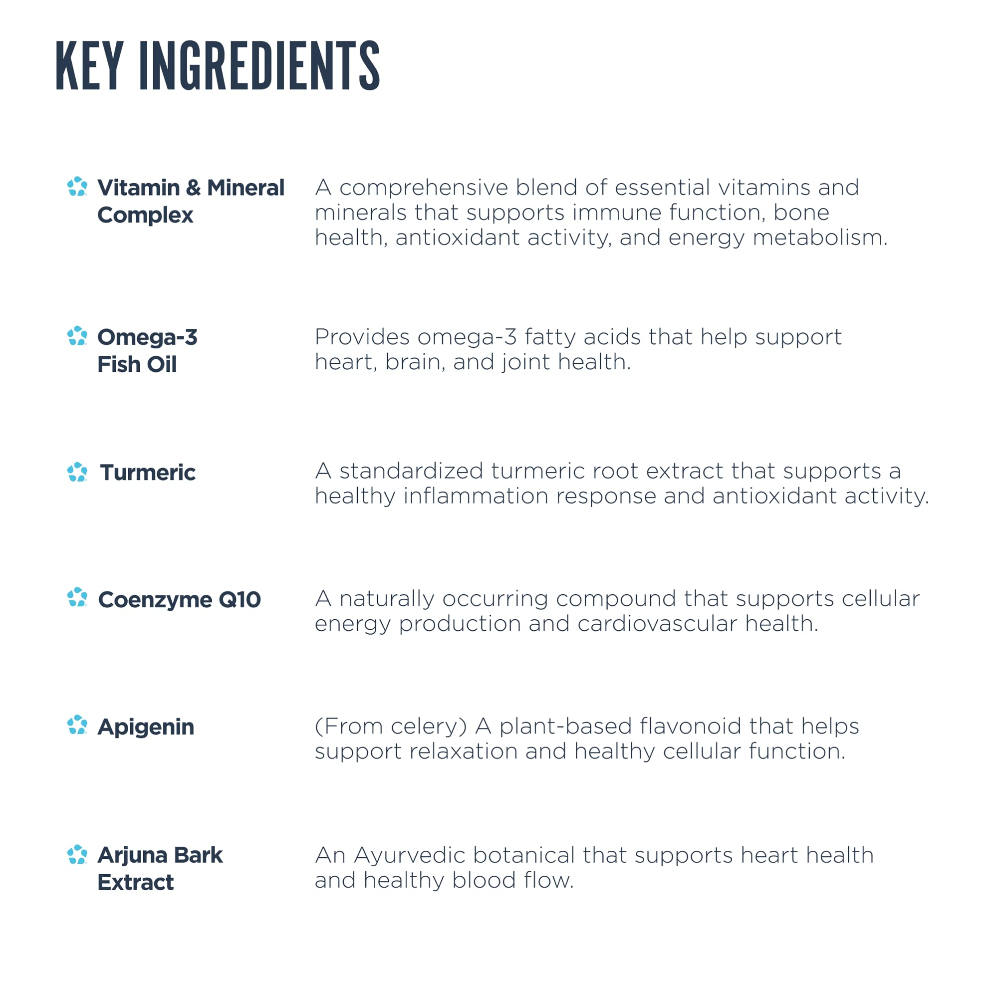 VitaPack Heart Health support ingredients