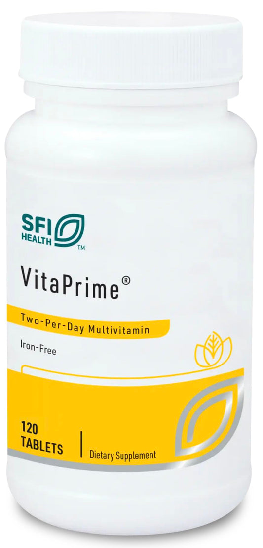 VitaPrime iron-free multivitamin bottle for women and men