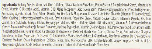 Neurozan supplement facts panel with ingredients