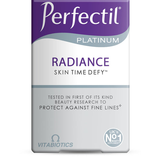 Bottle of Vitabiotics Perfectil Platinum Skin Radiance (60 tablets)