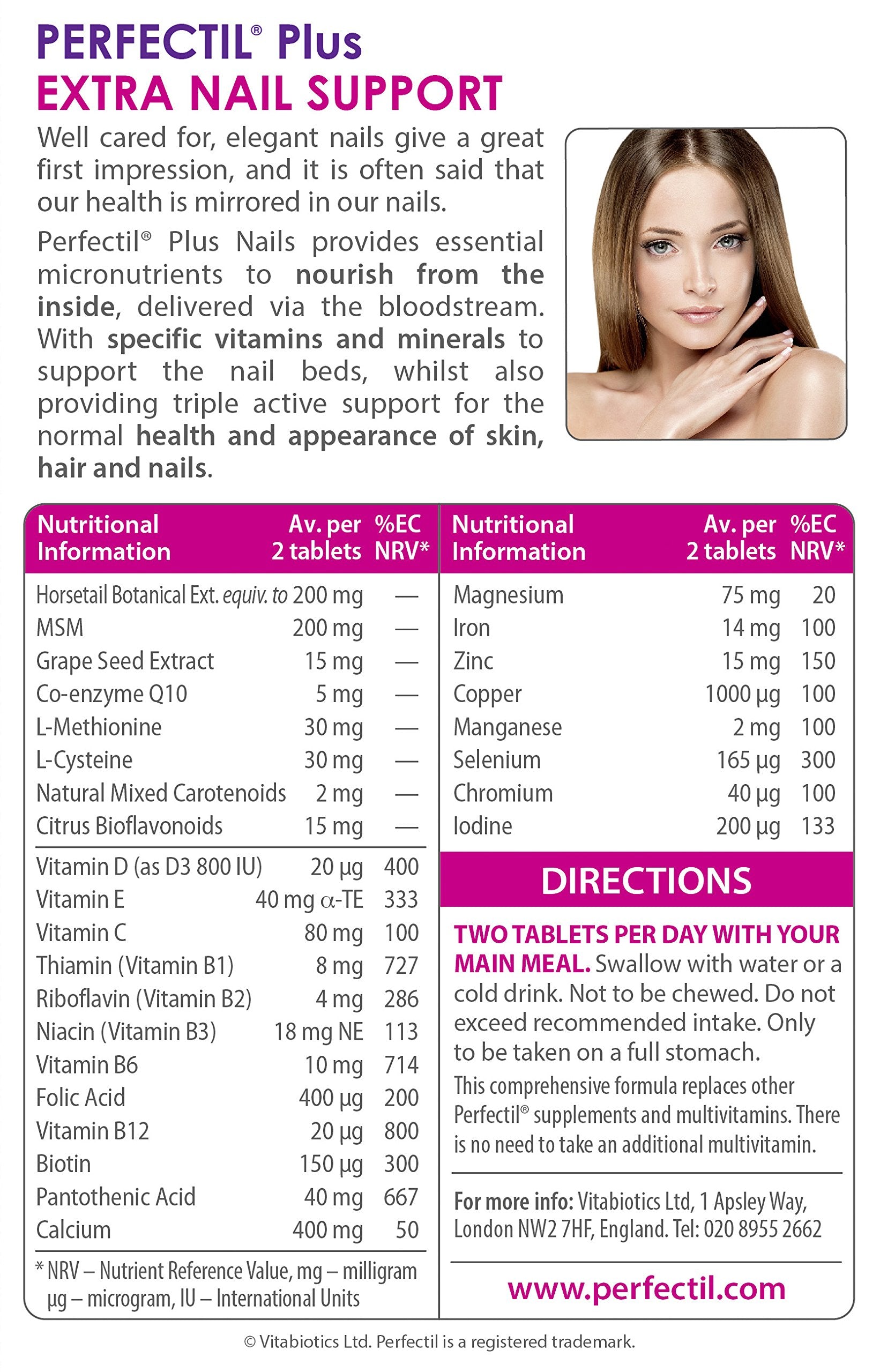 Nails showing strengthened texture and growth