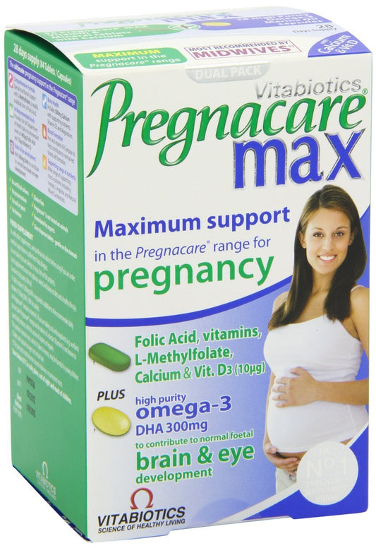 Pregnacare Max two-pack with 168 tablets/capsules from Vitabiotics