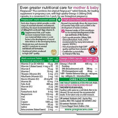 Pregnacare Plus Omega-3-56 2-in-1 pack showing 28 tablets and 28 Omega-3 capsules
