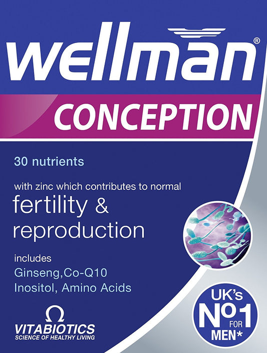 Bottle of Vitabiotics Wellman Conception 30 tablets