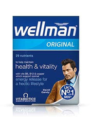 Vitabiotics Wellman Original Vitamin & Mineral Supplement bottle with 30 tablets – Bundle