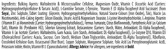 Ingredients panel for Wellman Sport Tablets