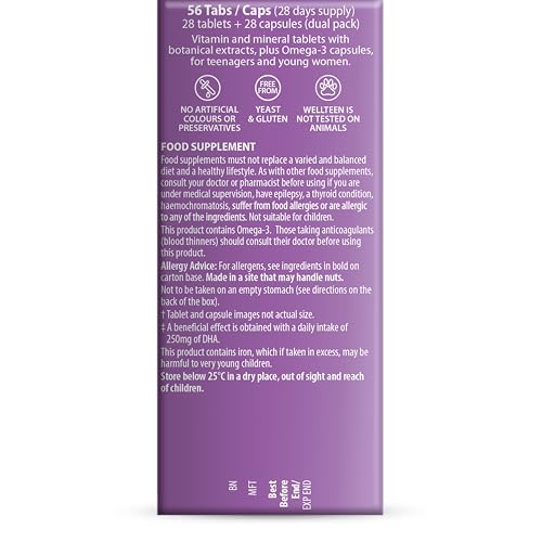 Wellteen Her Plus Omega-3 capsules close-up