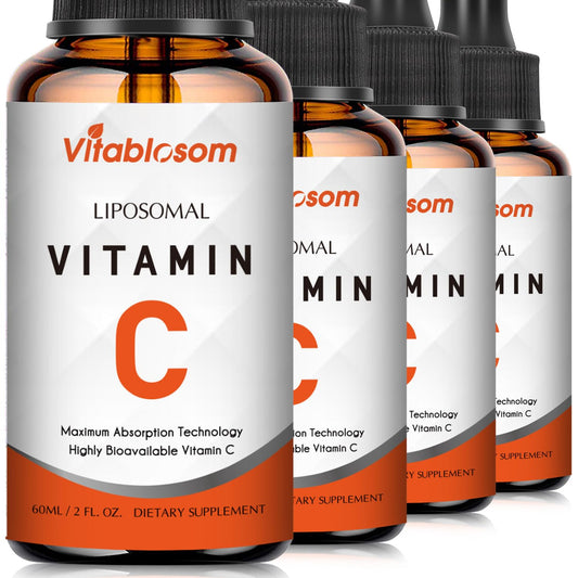Front view of Vitablosom Liposomal Vitamin C 2000mg bottle