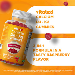 2-in-1 formula D3 and K2 gummies