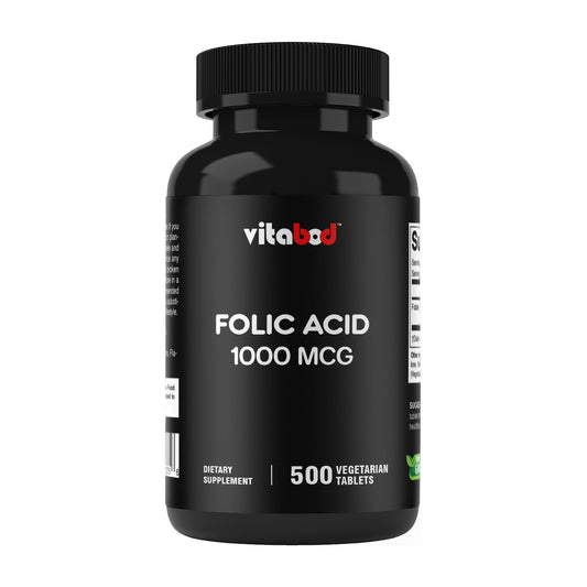 Vitabod Folic Acid 1 mg bottle label