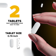 Tablets and bottle shown from the side