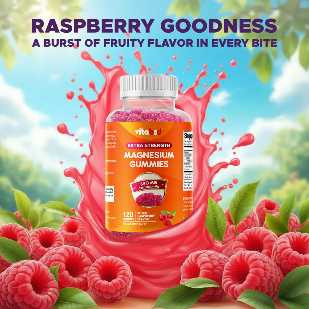 Raspberry flavor Vitabod Magnesium Gummies