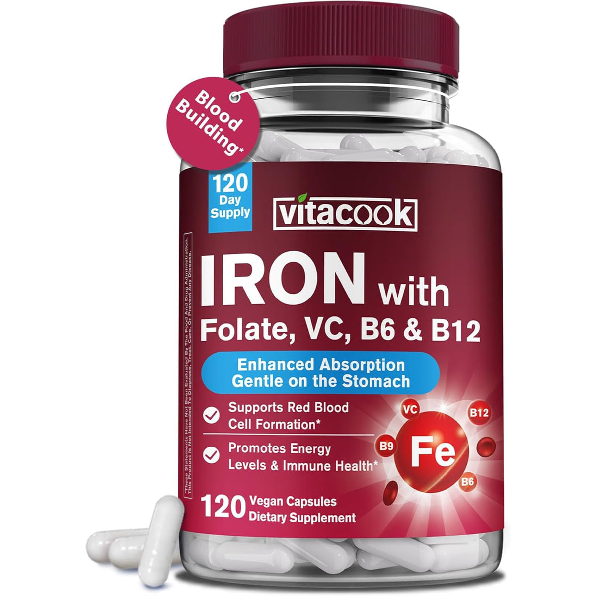 Vitacook Iron Supplement bottle with label