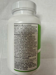 Close-up of Vitacost 5-HTP 100 mg capsules in bottle