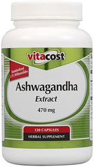 Vitacost Ashwagandha Extract - standardized to 1.5% withanolides, 470 mg per capsule, 120 capsules
