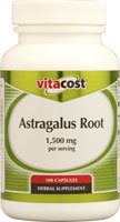 Vitacost Astragalus Root supplement bottle - 1500 mg per serving, 100 capsules