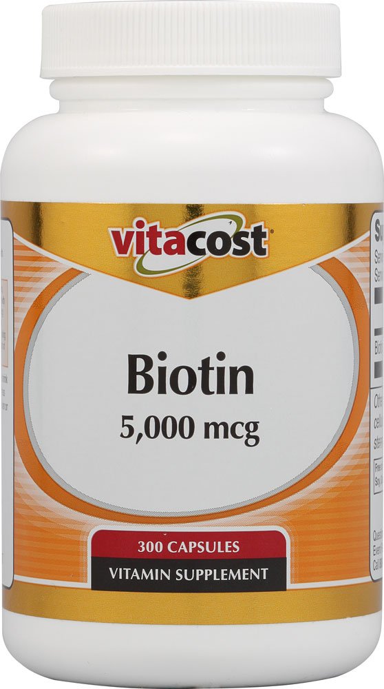 Vitacost Biotin 5000 mcg bottle - 300 capsules