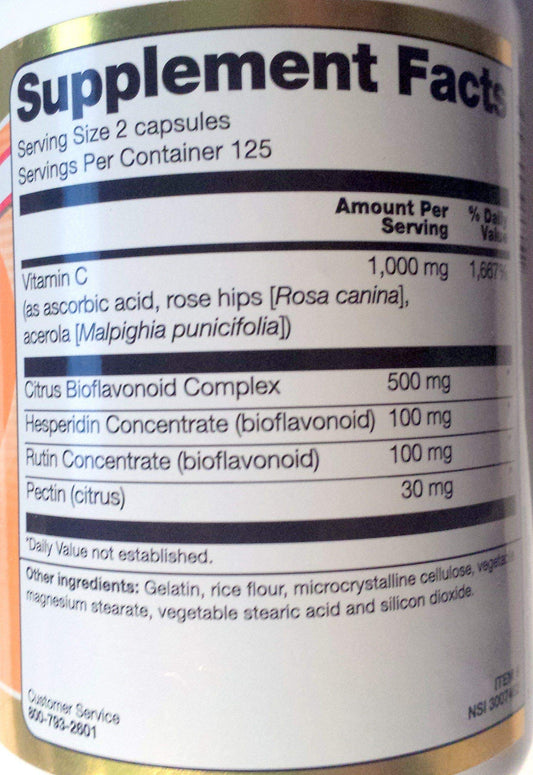 Label image of Vitacost Buffered C Complex with citrus bioflavonoids