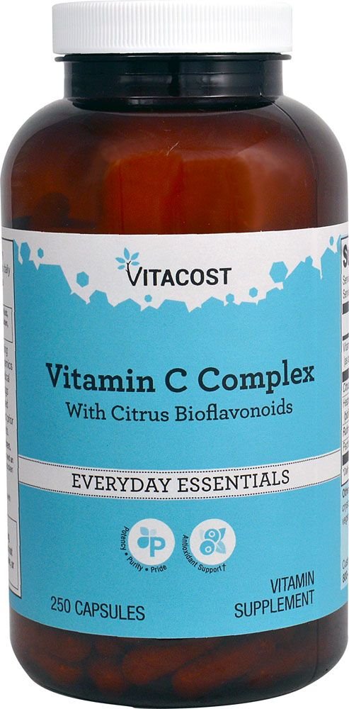 Vitacost Buffered C Complex with rose hips and citrus bioflavonoids - 1000 mg per two capsules