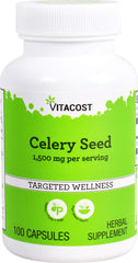 Vitacost Celery Seed – 1,500 mg per serving, 100 capsules bottle
