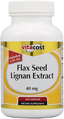 Vitacost Flax Seed Lignan Extract bottle with 120 capsules