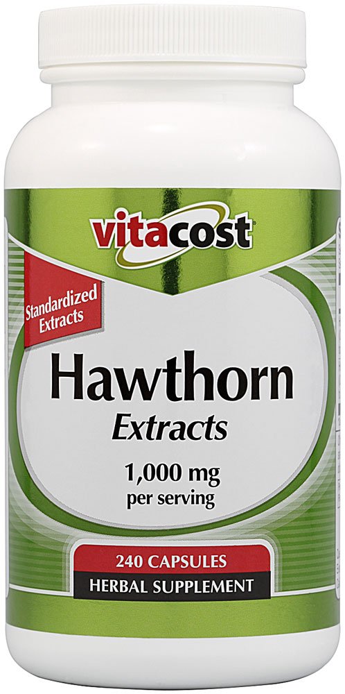 Vitacost Hawthorn Extract 1000 mg per serving - 240 capsules