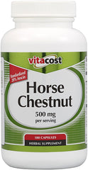 Vitacost Horse Chestnut seed extract, standardized to 20% aescin, 500 mg per serving, 180 capsules