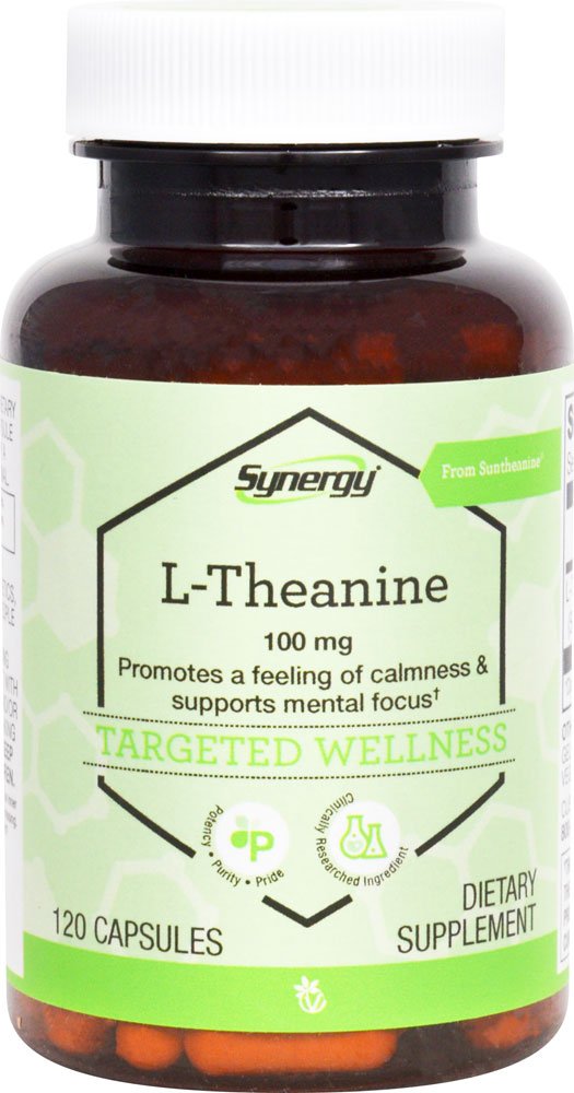 Bottle of Vitacost L-Theanine from Suntheanine 100 mg - 120 capsules