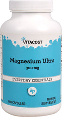 Bottle of Vitacost Magnesium Ultra 300 mg, 180 capsules