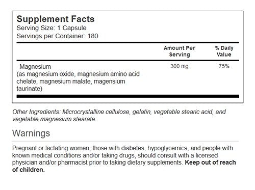 Close-up of Vitacost Magnesium Ultra 300 mg capsules (unflavored)